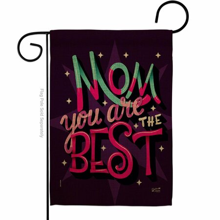 PATIO TRASERO Mom Are Best Family Mother Day 13 x 18.5 in. Double-Sided Decorative Vertical Garden Flags for PA3914859